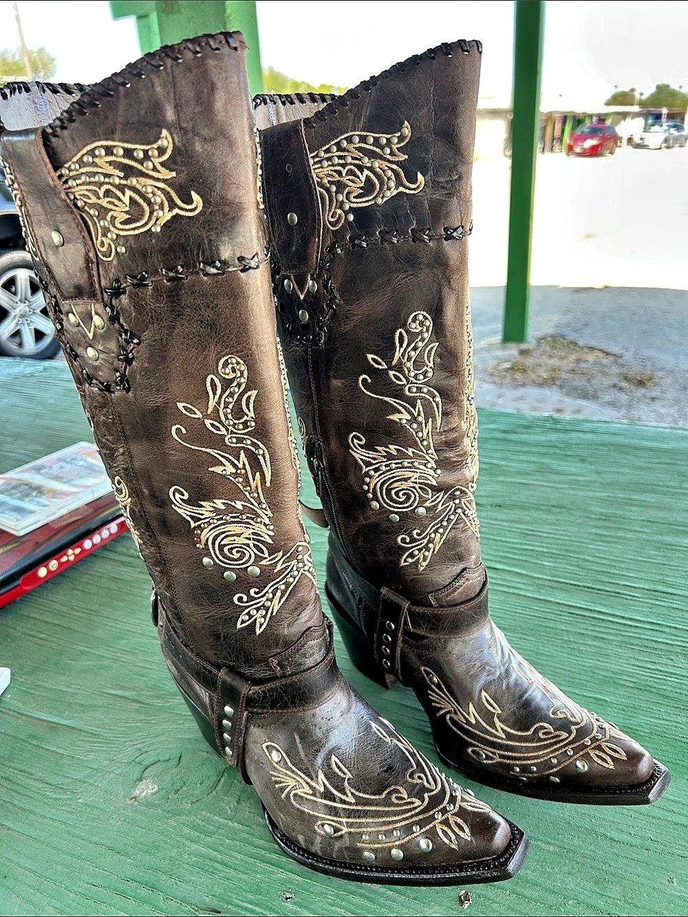 JAR Boot’s Tall Brown Leather Western Cowboy Boots – Made in Mexico